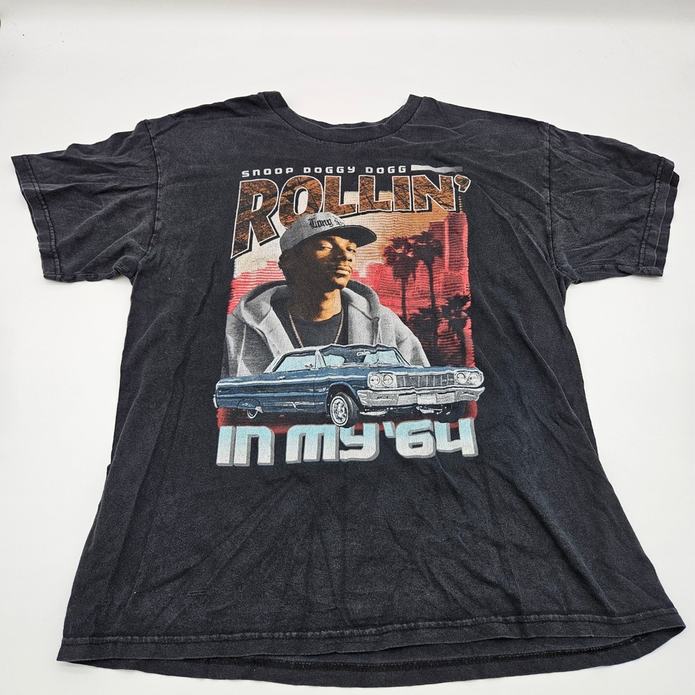 Snoop DoggY Dogg Rollin in My 64 Graphic T Shirt Mens Size Large Black‎ Horizon